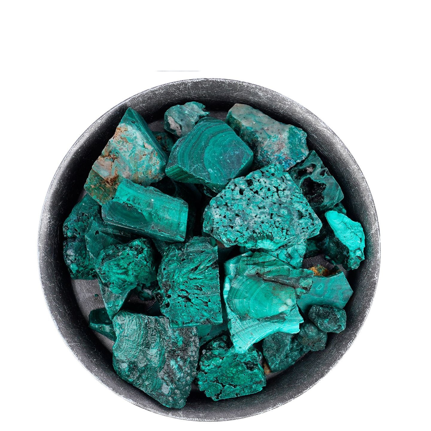 Raw Crystal Malachite Slice