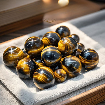 Natural Tiger's Eye Stone Ball